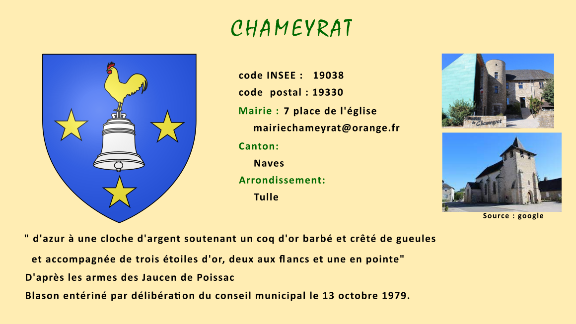 Chameyrat Généalogie en Corrèze